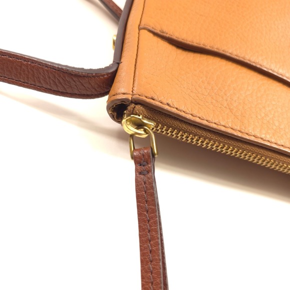 Fossil Womens Crossbody Bag Fiona Tan Brown Pebbled Leather Small Medium - Picture 7 of 11
